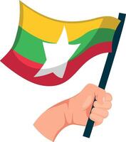 myanmar independence day vector