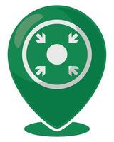 meeting point location pin isolated vector