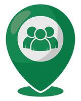 meeting point location pin illustration vector