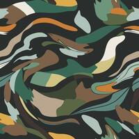 A camouflage pattern with many different colors vector