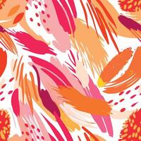 A colorful abstract pattern with orange, pink and yellow paint strokes vector