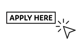 apply here icon, simple flat icon isolated on white background vector
