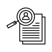 stack of documents paper files icon. talent search symbol, profile or resume icon Illustration vector