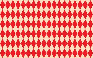 seamless diamond pattern in red and beige colors. Argyle classic fabric design. Diamond or lozenge simple background. geometric wallpaper. Venetian rhombus carnival ornament. vector