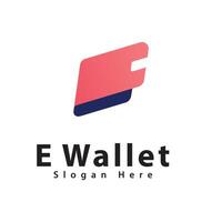 E wallet logo symbol design template vector