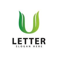 U Letter logo design template elements vector