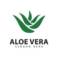 Aloe Vera Logo Design Template vector