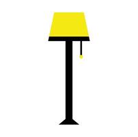 Lamp with yellow and black color vector
