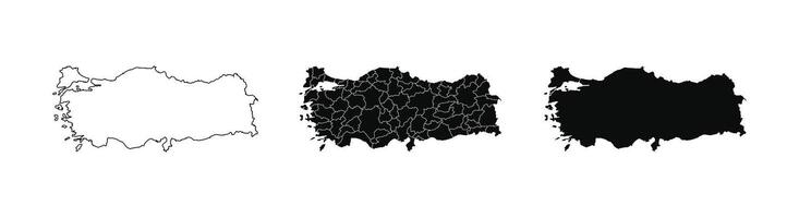 Map of Turkey. Turkey Map on white background. vector