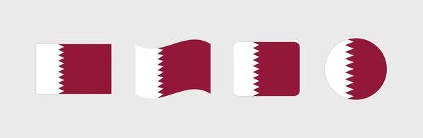 Qatar flag. Set of Qatar Flags Collection. vector