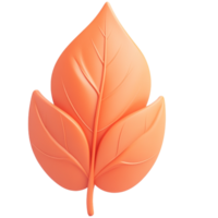 3d leaf logo multy color on transparent background png