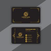 Minimalist business card design template for your company vector
