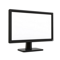 A 3D monitor isolated on a transparent background png