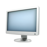 Minimalistic 3d monitor showcased against a transparent backdrop png