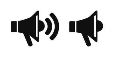 Sound icons set with Line Art vector