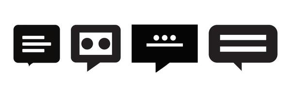 Message icon in simple style vector