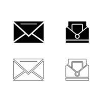 Email Envelope Icon Set Illustration vector