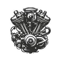 Classic Bike Engine Vintage Design vector