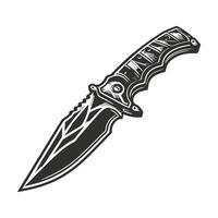 Tactical Military Knife Template vector