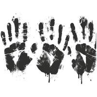 Retro Hand Print Splashes Illustration vector