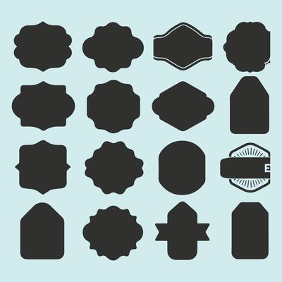 Stylized Silhouettes of Vintage Labels