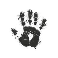 Retro Splashed Hand Prints Design vector