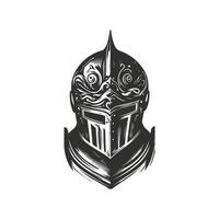Historic Helmet Drawing in Vintage Style vector