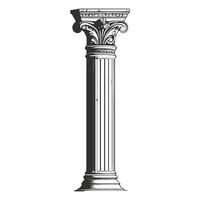 An illustration of a column with a decorative design vector