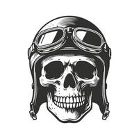 Retro Skull in a Pilot Helmet vector