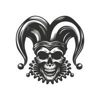 Jester Hat Skull Graphic Design vector