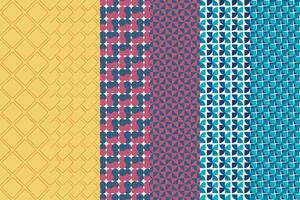 Modern seamless set of pattern, fashion style. Digital technology backdrop. vector