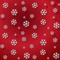 red New Year Christmas background with snowflakes and shadows from them. illustration vector