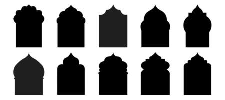 Islamic mosque window shape vector