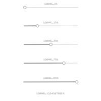 collection set of cute doodle hand draw loading process progress counter bar computer battery, banner vector