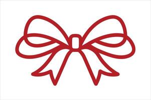 A red bow on a white background vector