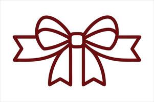 A bow with a ribbon on it vector