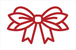 A red bow on a white background vector