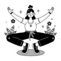 Hand drawn illustration of stress relief vector