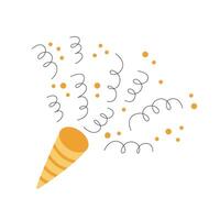confetti firecracker isolated on white background vector