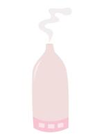 Electric aroma diffuser flat illustration. humidifier diffuser on white background vector