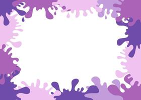 Frame, border, color spots, paint blots, ink. Paint drops, splashes. Abstract background, banner. Background isolated. vector
