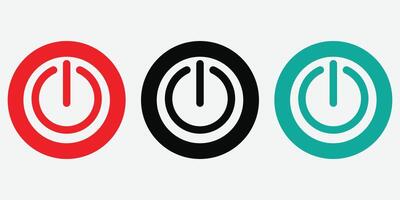 Power button icon isolated on white background. Logo concept of power button sign. Power Menu Bar Icon. vector