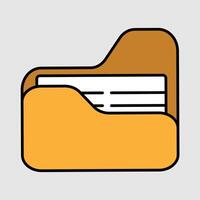 Folder Icon. Document Folder Illustration. Save Folder. vector