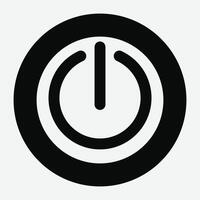 Power button icon isolated on white background. Logo concept of power button sign. On Off Button Icon vector