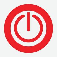 Power button icon isolated on white background. Logo concept of power button sign. vector