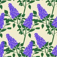 Lilac branch. Colorful flowers with four petals. seamless pattern , perfect for print, wedding design vector