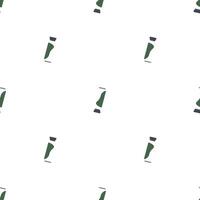 Colorful acrylic paint tube on white background. Paint for painting for artists. Seamless pattern. Perfect print for giftware or stationery vector