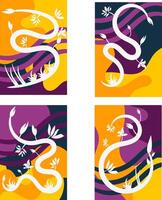 Abstract Nature Winding Pathways vector