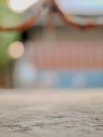 blurred background with soft, circular bokeh lights and a textured foreground. Perfect for serene designs. photo