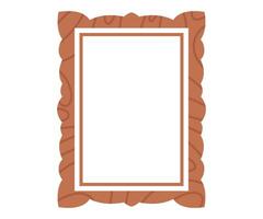 wooden picture frame. picture frame vector